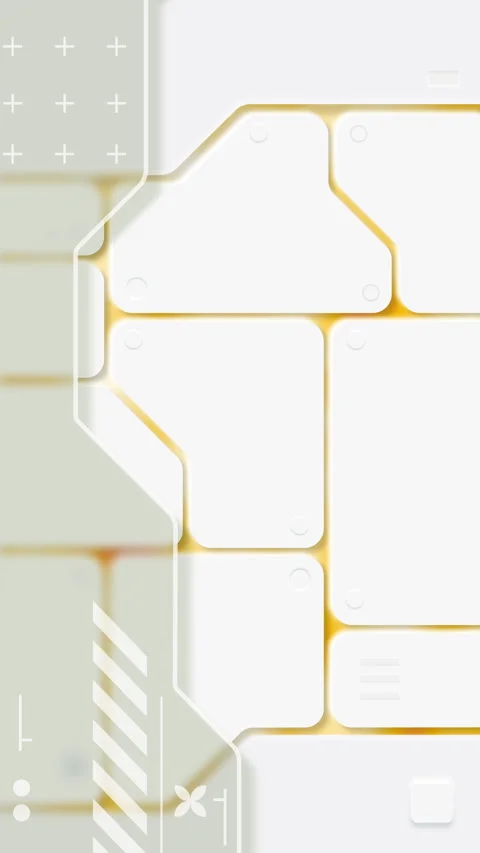 Sci-Fi Control Panel with Yellow Data Flow and Interface Elements Stock Footage 332676890