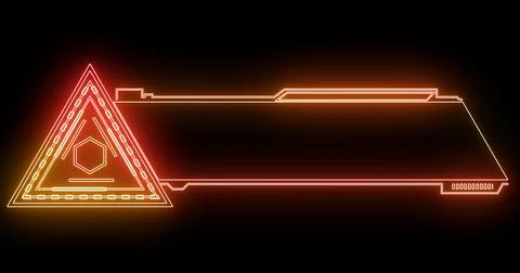 Sci-fi cool designed neon hud lower third. Element of hud interface. Futuri.. Stock Illustration