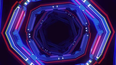 Sci-fi Corridor Background Stock Footage 229862491