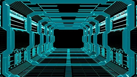 SCI-FI CORRIDOR Video stock 120168455
