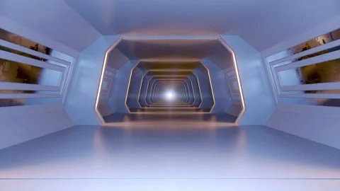 Sci Fi Corridor Stock-Footage 158743855