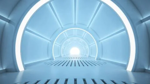 Sci-fi corridor Illustrazione stock