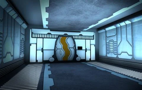 Sci Fi corridor Illustrazione stock