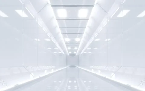 Sci-fi corridor Stock Illustration