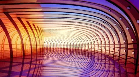 Sci-Fi corridor walk-through loopable Video stock 21321931