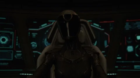 Sci Fi Crew and Captain Discuss Mission Details 스톡 동영상 280834974