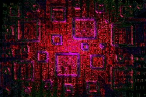 Sci Fi Cubes Illustrazione stock