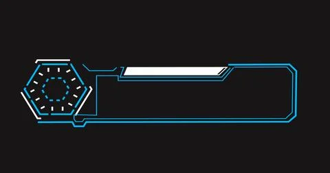 Sci-fi designed hud lower third in high-resolution. Element of hud interfac.. Stock Illustration