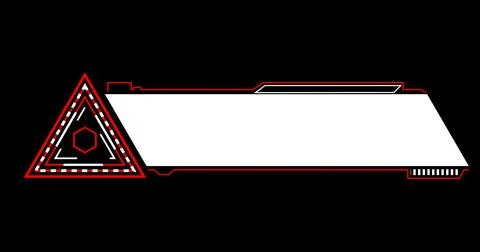 Sci-fi designed neon hud lower third in an alpha channel. Element of hud in.. Stock Illustration