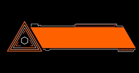 Sci-fi designed neon hud lower third in an alpha channel. Element of hud in.. Stock Illustration
