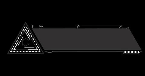 Sci-fi designed neon hud lower third in an alpha channel. Element of hud in.. Stock Illustration