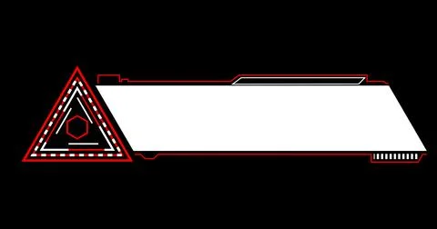 Sci-fi designed neon hud lower third in an alpha channel. Element of hud in.. Stock Illustration