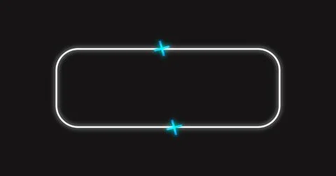 Sci-fi designed neon HUD lower third. HUD callout titles with copy space. F.. Stock Illustration
