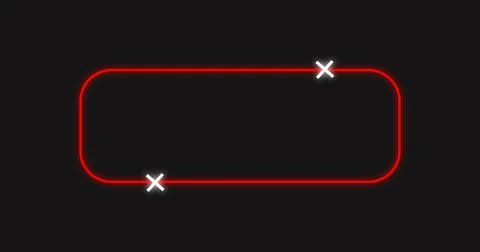 Sci-fi designed neon HUD lower third. HUD callout titles with copy space. F.. Stock Illustration