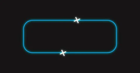 Sci-fi designed neon HUD lower third. HUD callout titles with copy space. F.. Stock Illustration