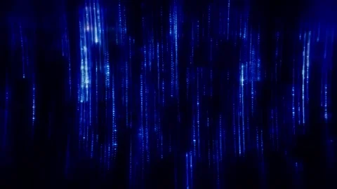 Sci Fi Digital Rain Falling Binary Stream Tech Background Matrix Video stock 339272287