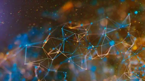 Sci-fi digital technology with line connect network and data graphic background. 스톡 일러스트