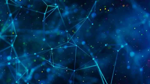 Sci-fi digital technology with line connect network and data graphic background. Stock Illustration