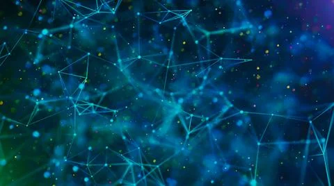 Sci-fi digital technology with line connect network and data graphic background. Stock Illustration