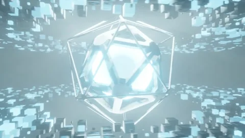 Sci-fi disco ball 3D loopable animation. Stock Footage 256304892