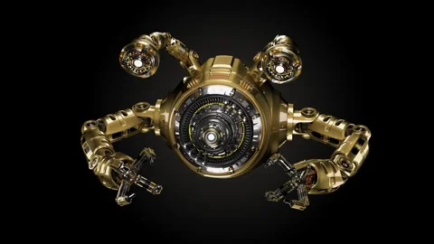 SCI FI DRONE MOVING Stock Footage 253068405