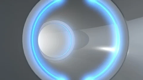 Sci-Fi Endless Tunnel Stock Footage 100539341