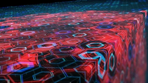 Sci Fi Energy Grid Stock Footage 96172173