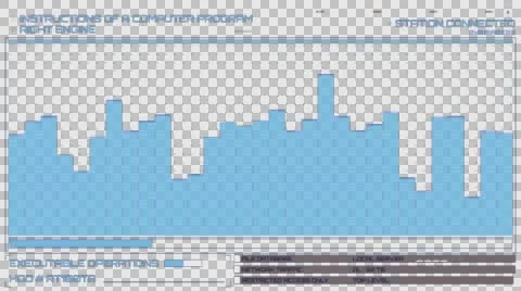 Sci-fi equalizer 4K with Alpha channel Stock Footage 65774852