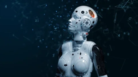 Sci fi face 4k 9 Stock Footage 107325064