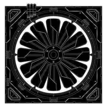 Sci-Fi Fan Vector 01 Stock Illustration