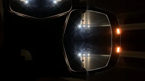 Sci-fi fantasy inception effect over German highway at night Stock Footage 97069187