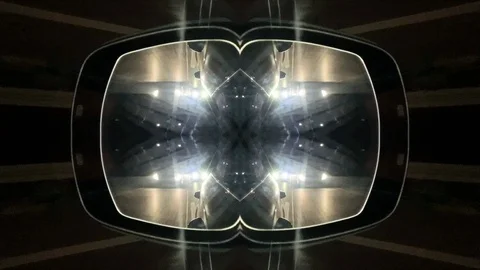 Sci-fi fantasy inception effect over German highway at night Stock Footage 97069203