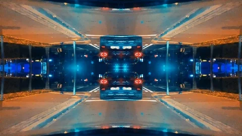 Sci-fi fantasy inception effect over street in Germany Stock Footage 97069227