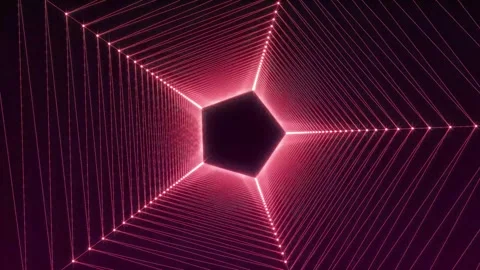 Sci-fi flight through hi-tech technology tunnel. Glow line form pattern lik.. Stock Footage 280454478