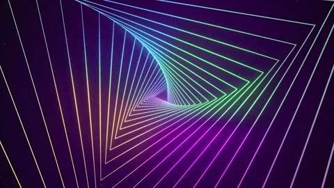 Sci-fi flight through hi-tech technology tunnel. Glow line form pattern lik.. Stock-Footage 280454551