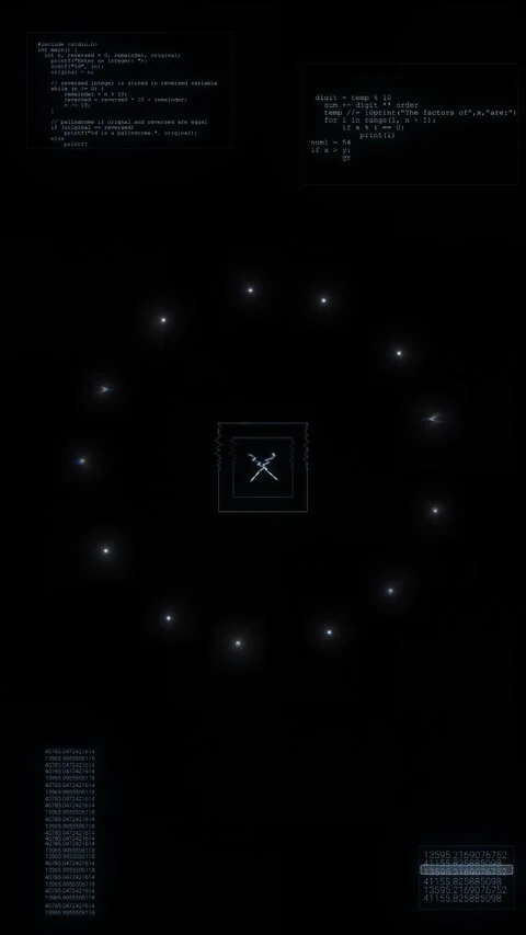 Sci-fi Frame Futuristic viewfinder. Artificial Intelligence engine in 4K Frame Video stock 333790593