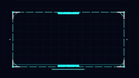 Sci-fi Frame hud with futuristic digital interface design for technology Stock Footage 345591867