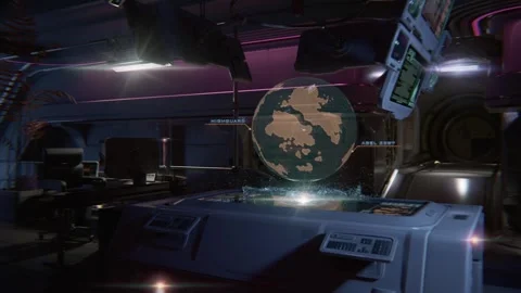 A sci-fi future inside space stations 01 Stock Footage 267978823