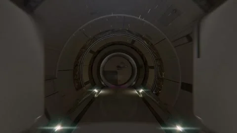 A sci-fi future inside space stations 02 Stock-Footage 267982636