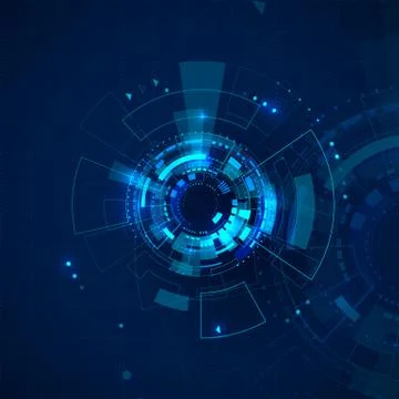 Sci-fi futuristic backdrop.Technology background with HUD elements. Vector il Illustrazione stock