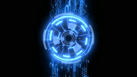 Sci-fi futuristic communication technology background video Stock Footage 208355985