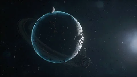Sci-Fi Futuristic Space Frontier Station Colony 04 Stock Footage 219001204