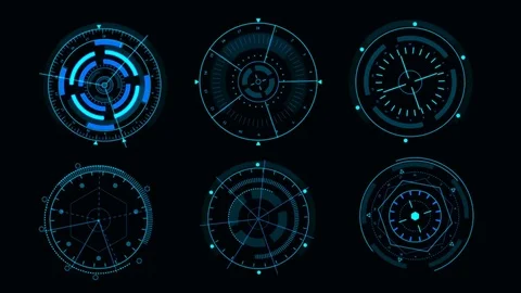 Sci fi futuristic user interface. HUD Видео 84923652