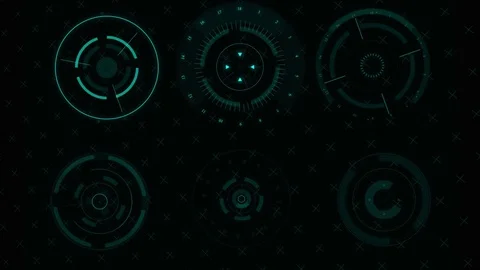 Sci fi futuristic user interface. HUD Видео 84924176