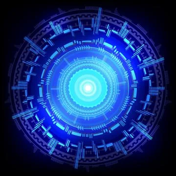 Sci fi futuristic user interface. Vector Illustration. Eps10 Stock Illustration