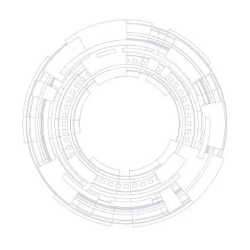 Sci fi Futuristic User Interface. Vector Ilustración de archivo
