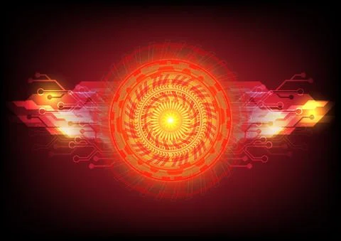 Sci-Fi Futuristic user interface. Virtual Reality Technology Screen イラスト素材