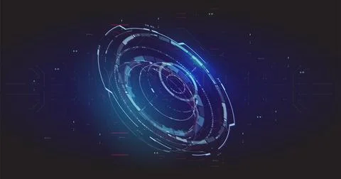 Sci-Fi Futuristic Vector HUD Interface Screen. HUD user interface. Techno tar Illustrazione stock