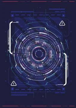 Sci-Fi Futuristic Vector HUD Interface Screen. HUD user interface. Techno t.. 스톡 일러스트