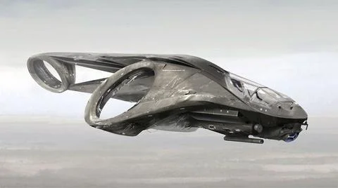 Sci fi futuristic vehicle weapon mech jet aircraft Stock Illustration